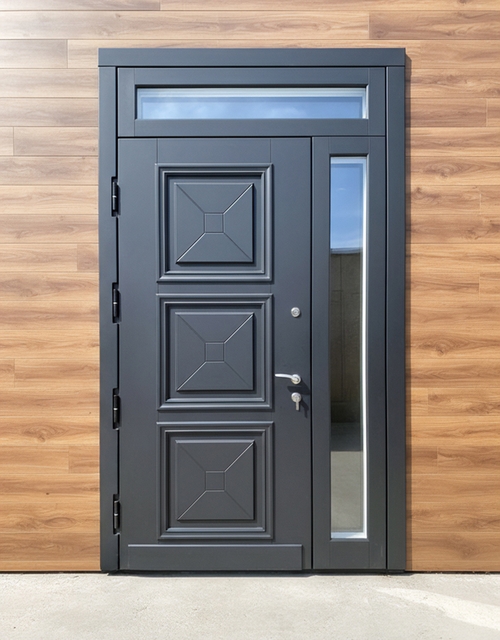 Дверь с неподвижными вставками